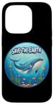 Coque pour iPhone 14 Pro Cute Save our Planet, Jour de la Terre, Journée de la Terre Cool Whale