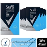 Sure Men Maximum Protection Anti-Perspirant Deo Stick Clean Scent 45ml, 36 Pack