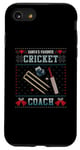 Coque pour iPhone SE (2020) / 7 / 8 Pull de Noël moche pour entraîneur de cricket préféré du Père Noël