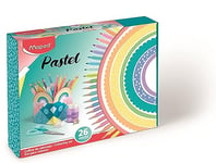 Maped - Coffret d'Écriture Pastel 14 Pièces - Crayons Graphite HB + Taille-Crayon + Surligneurs + Feutres d'Écriture + Ciseaux 16cm + Gomme Blanche