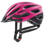 uvex true cc - lightweight all-round bike helmet for men & women - individual fit - upgradable with an LED light - euphoria-black matt - 55-58 cm