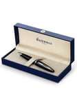 Waterman Carène Black Sea Ballpoint Pen | High-Gloss Black with Palladium Plated Trim | Medium Point with Blue Ink Cartridge | Gift Box