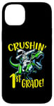 Coque pour iPhone 14 Plus Motif « I Crushed 1st Grade Astronaute on a T Rex School »