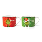 Lenox Grinchie Gifts Naughty & Nice Mugs, 1.79, Green