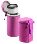 Navitech Purple Camera Lens Case For Sigma 85mm f/1.4 DG I HSM Lens