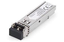 DIGITUS Module SFP Gigabit - 1,25 Gbit/s - Compatible HPE - Mini GBIC - pour câble à Fibre Optique multimode - LC Duplex - Longueur d'onde 850 nm - portée 550 m - Plug & Play