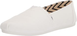 Toms Classic White Recycled Cotton Womens Espadrilles Slipons