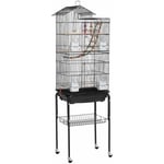 Yaheetech - Cage Oiseaux sur Roulettes Volière avec Echelles Jouets pour Perruche Calopsittes Inséparables Mandarins Canaris 46 x 35,5 x 158,5 cm