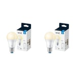 WiZ Dimmable [E27 Edison Screw] Smart Connected WiFi Light Bulb. 60W Warm White Light, App Control for Home Indoor Lighting, Livingroom, Bedroom. (Pack of 2)