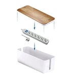 Electraline 300177 Boîte Organisateur Câbles avec multiprise 6 places polyvalents schuko + 10/16 A – Câble 1,5 m