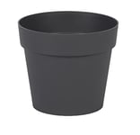 EDA - Pot de Fleur Rond TOSCANE Ø 14 cm - Volume 1,1 L - Ø 13,5 cm x H.11,7 cm - Gris anthracite