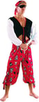 Ciao Fiori Paolo – Pirate Costume adulte Mens, rouge, taille 52 – 54, 62056