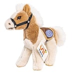 Uni-Toys - Cheval avec Selle Debout, Beige Clair - 24 cm (Longueur) - Ferme - Peluche BH-13051