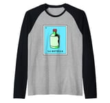 Funny Mexican Lottery Bingo Game La Botella Raglan Baseball Tee