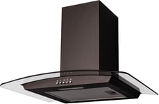 SIA CGH60BL 60cm Black Curved Glass Chimney Cooker Hood Kitchen Extractor... 