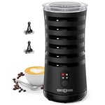 PARIS RHÔNE Milk Frother, 4-in-1 Automatic Coffee Frother, 240ml, 400w, Non-Slip Stylish, Hot & Cold Electric Milk Warmer with Temperature Control, Auto Shut-Off for Coffee, Latte, Cappuccino