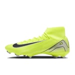 Nike Men's Zm Superfly 10 Acad Fg/Mg Football Shoe, Volt/Black, 11 UK