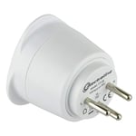 Electraline 70038 70037 Adaptateur de Voyage France 2 Europe vers 3 Broches Israel, Blanc