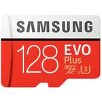 Carte mémoire micro SD Samsung EVO Plus 128 Go - Vitesse de lecture et d'écriture 95 Mo/s