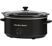 HAMILTON BEACH The Family Favourite Slow Cooker - Black, Black