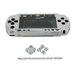 OSTENT Full Housing Repair Mod Case + Buttons Replacement Compatible for Sony PSP 1000 Console Color Silver