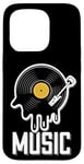 Coque pour iPhone 15 Pro Musique Disque Vinyle Tenue Rétro Pour Musiciens Et Concerts