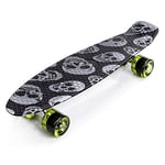 Skateboard Plastic Cruiser Ridge Mini Skate 22"/56cm Planche a roulettes Vintage Complet (Skulls)