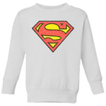 Official Superman Crackle Logo Kids' Sweatshirt - White - 7-8 Years - White