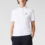 Lacoste Womenss Regular Fit Polo Shirt in White material_cotton - Size 16 UK