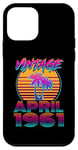 Coque pour iPhone 12 mini 64 Years Old Retro Vintage Funny April 1961 64th Birthday