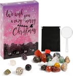 Gemstone Advent Calendar, 2023 Gemstone Christmas Advent Calendar Rocks 24 to