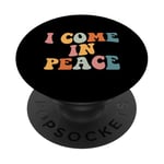 Costume de couple « I Come in Peace Im Peace » pour homme et femme PopSockets PopGrip Adhésif