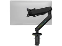 Deltaco Gaming Rgb Single Monitor Stand 43,2 Cm (17) - 81,3 Cm (32) Vippstång, Rörlig, Svängbar