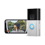 Certified Refurbished Ring Battery Video Doorbell Plus by Amazon|Wireless Video Doorbell Camera with 1536p HD Video,Head-To-Toe View,Colour Night Vision,Wi-Fi,DIY|30-day free trial of Ring Protect