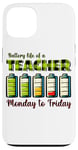 iPhone 13 Proud Teacher Battery Life Of A Teacher Case