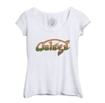 T-Shirt Femme Col Echancré Galaga Jeux Vidéo Retro Gaming Vintage