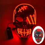 Uusi hauska LED Neon EL Wire Light Up Mask Halloween Masquerade Carnival Party Rave pääsiäisasu Cosplay hehkuva naamio