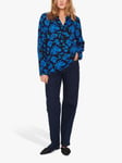 Saint Tropez Ilga Long Sleeve Blouse, Black Wind Flowers