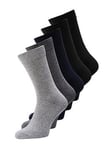 Jack & Jones 5-Pack Formal Crew Socks - Dark Grey, Grey, Men