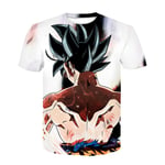 JUZSZB 3D Imprimé T-Shirts,Unisexe 3D Impression Animation Dragon Ball T-Shirt Été Col Rond Hommes Sports Loisirs Manches Courtes Fitness Extérieur T-Shirt-XS