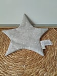 Doudou plat étoile gris blanc étoiles star jersey  Cyrillus Paris neuf