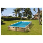 Piscine hors sol bois rectangulaire - 300x555x140cm - Liner Bleu -SUNWATER  