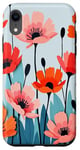 iPhone XR Red and Pink Poppies Cut Out Case