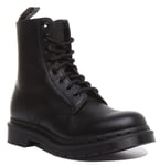 Dr Martens Pascal 8 Eye Lace Up Virginia Core For Womens In Black Size UK 3 - 8