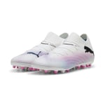 Puma Men Future 7 Pro Mg Soccer Shoes, Puma White-Puma Black-Poison Pink, 10 UK
