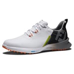 FootJoy Homme Carburant Chaussures de Golf, Blanc/Noir/Orange, 42 EU