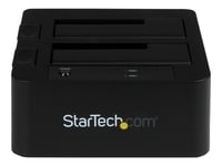 StarTech.com Dock pour Disque Dur 2 baies USB 3.0, eSATA à SATA 2,5/3,5" - Contrôleur de stockage - 2.5", 3.5" - SATA 6Gb/s - eSATA 6Gb/s, USB 3.0 - noir - pour P/N: SVA12M5NA