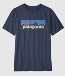 Patagonia Regenerative Organic Certified Cotton P-6 Logo T-Shirt barn New Navy 62163 NENA S (7-8 år) 2022