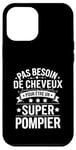 Coque pour iPhone 12 Pro Max Super Pompier Humour Cadeau Pompier Homme Chauve Pompier