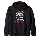 Boppa Claus Happy Christmas Pajama Family Matching Xmas Zip Hoodie